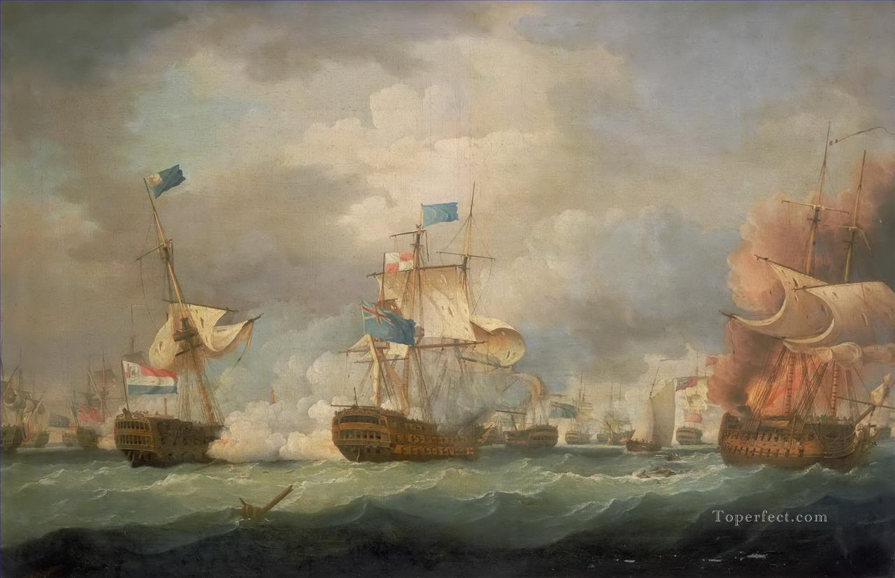 Thomas Whitcombe Battle of Camperdown Oil Paintings